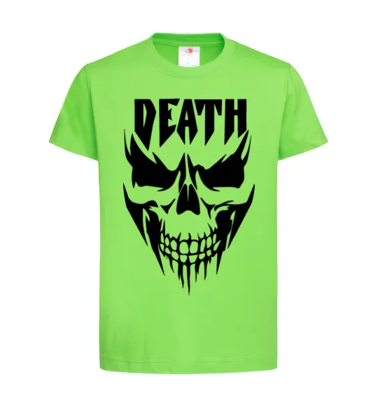 Детская футболка DEATH SKULL Лаймовый фото