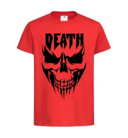 Детская футболка DEATH SKULL Красный фото