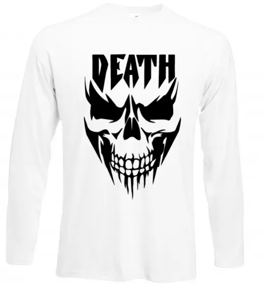 Лонгслив DEATH SKULL Белый фото