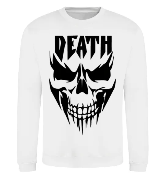 Світшот DEATH SKULL Білий фото