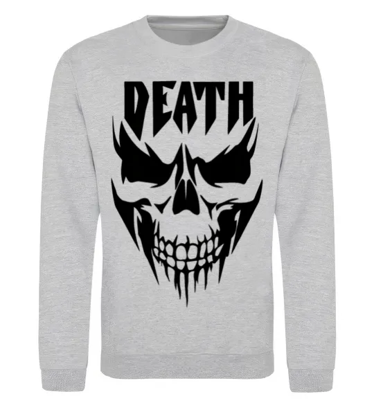 Світшот DEATH SKULL Сірий меланж фото