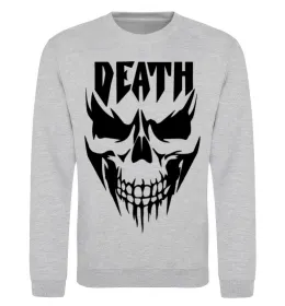 Світшот DEATH SKULL Сірий меланж фото
