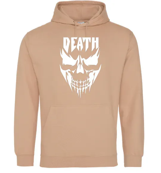 Жіноча толстовка (худі) DEATH SKULL Пісочний фото