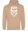 Жіноча толстовка (худі) DEATH SKULL Пісочний фото