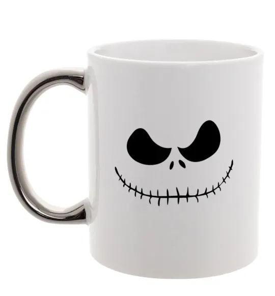 Чашка с цветной ручкой Jack Серебро фото