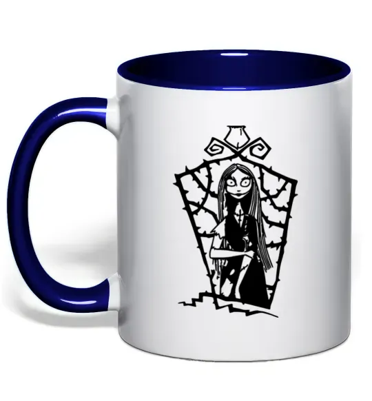 Чашка с цветной ручкой Sally Глубокий темно-синий фото