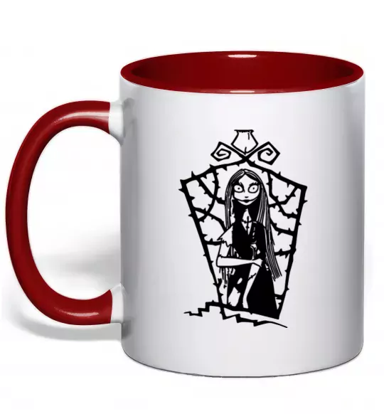 Чашка с цветной ручкой Sally Красный фото