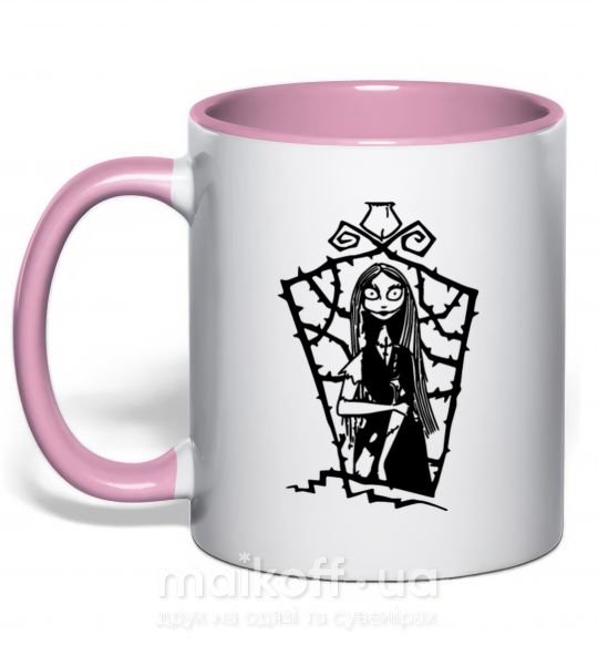 Чашка с цветной ручкой Sally Нежно розовый фото