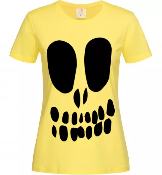 Жіноча футболка horrible face Лимонний фото