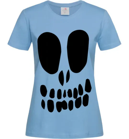 Жіноча футболка horrible face Блакитний фото