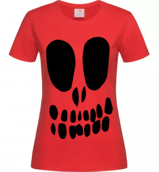 Жіноча футболка horrible face Червоний фото