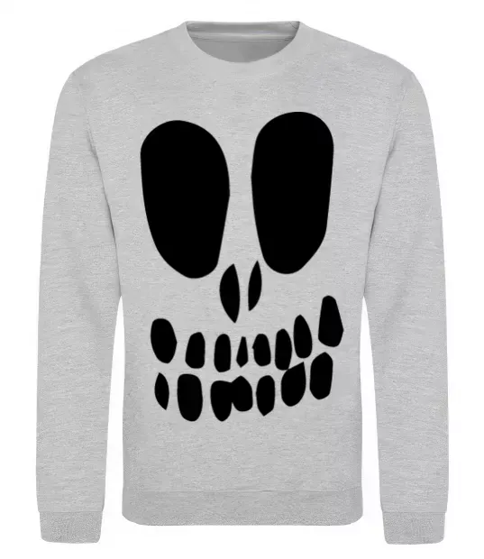 Світшот horrible face Сірий меланж фото