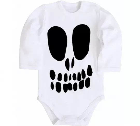 Дитячий бодік horrible face Білий фото