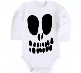 Детский боди horrible face Белый фото