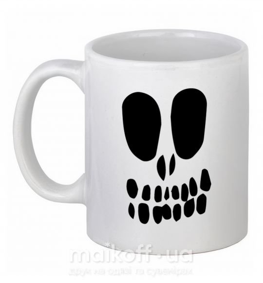 Чашка керамічна horrible face Білий фото