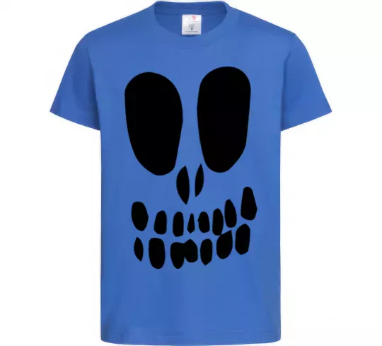 Дитяча футболка horrible face Яскраво-синій фото