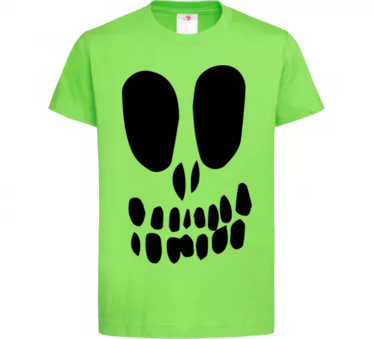 Дитяча футболка horrible face Лаймовий фото