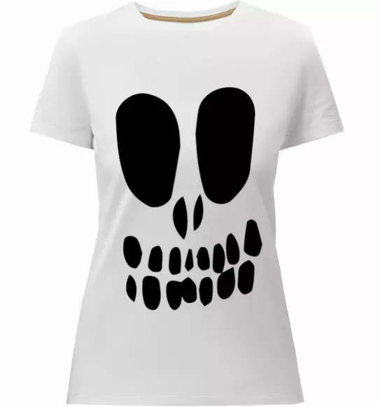 Жіноча преміум футболка horrible face Білий фото