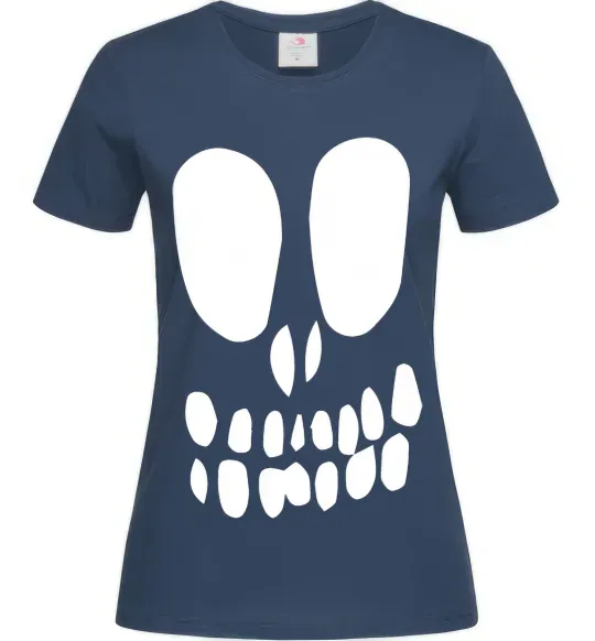 Жіноча футболка horrible face Темно-синій фото