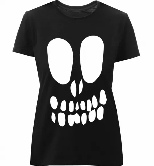 Жіноча преміум футболка horrible face Чорний фото