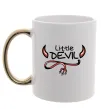 Чашка з кольоровою ручкою Little Devil original Золото Чашка з кольоровою ручкою Little Devil original Золото фото