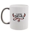 Чашка з кольоровою ручкою Little Devil original Срібло Чашка з кольоровою ручкою Little Devil original Срібло фото