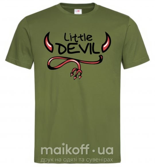 Чоловіча футболка Little Devil original Оливковий фото