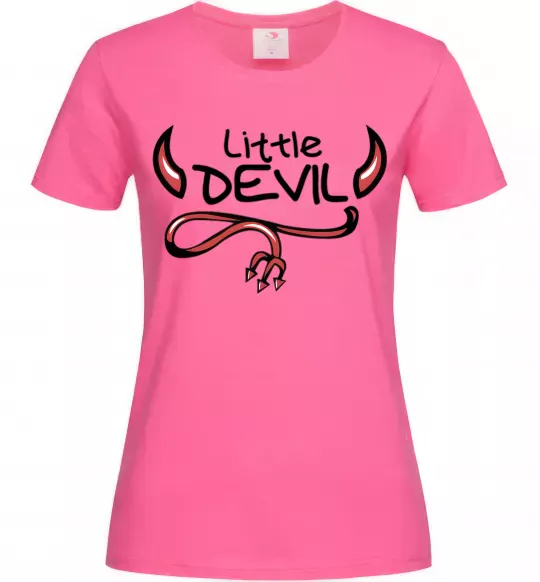 Жіноча футболка Little Devil original Яскраво-рожевий фото