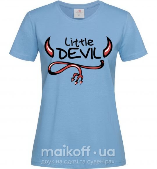 Жіноча футболка Little Devil original Блакитний фото