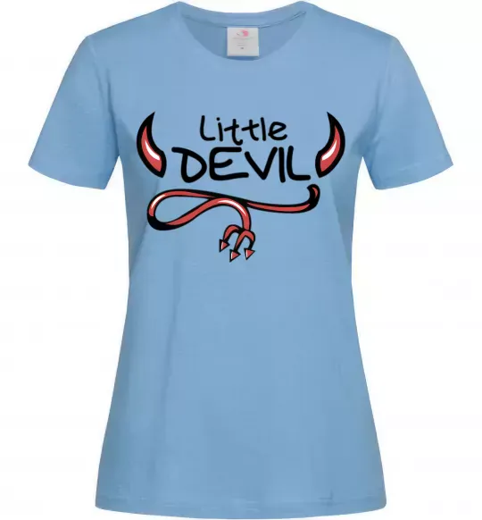 Жіноча футболка Little Devil original Блакитний фото