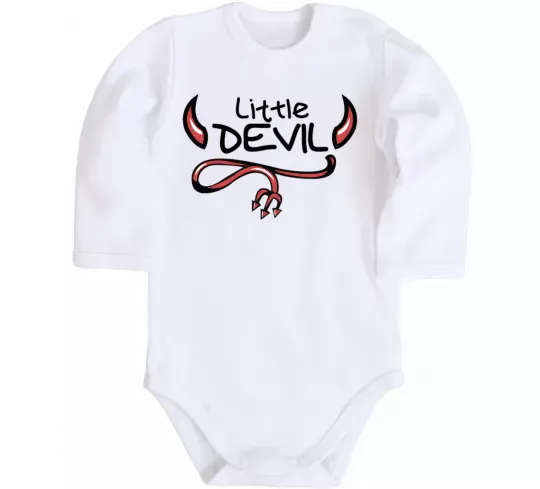 Дитячий бодік Little Devil original Білий фото