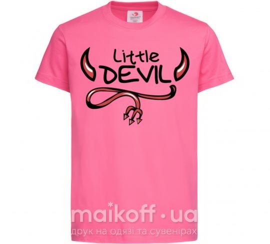 Дитяча футболка Little Devil original Яскраво-рожевий фото