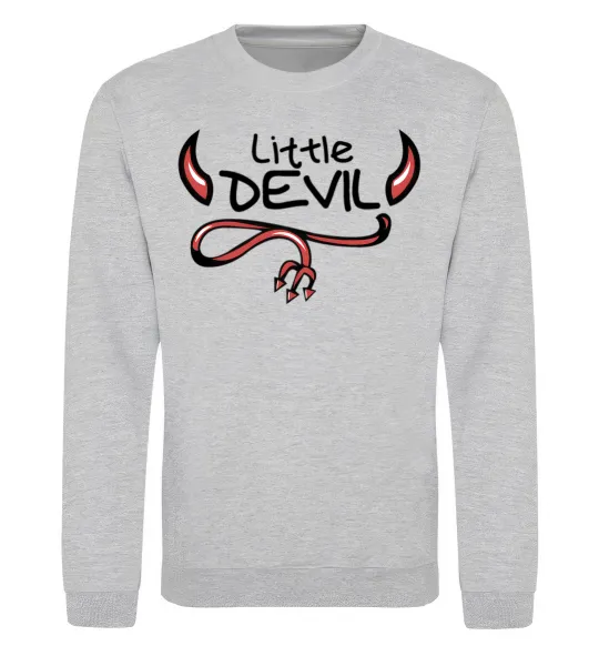 Свитшот Little Devil original Серый меланж фото