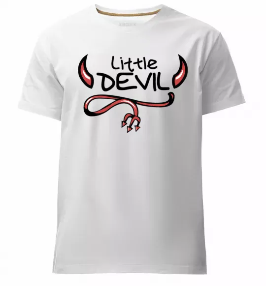 Чоловіча преміум футболка Little Devil original Білий фото