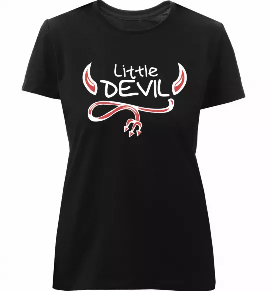 Женская премиум футболка Little Devil original Черный фото