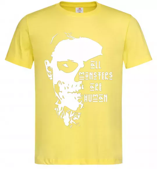 Чоловіча футболка All monsters are human Лимонний фото