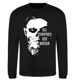Свитшот All monsters are human Черный фото