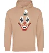 Женская толстовка (худи) scary clown Песочный фото