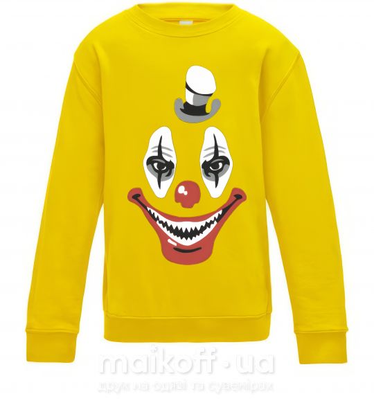 Дитячий світшот scary clown Сонячно жовтий фото