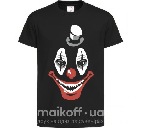 Детская футболка scary clown Черный фото