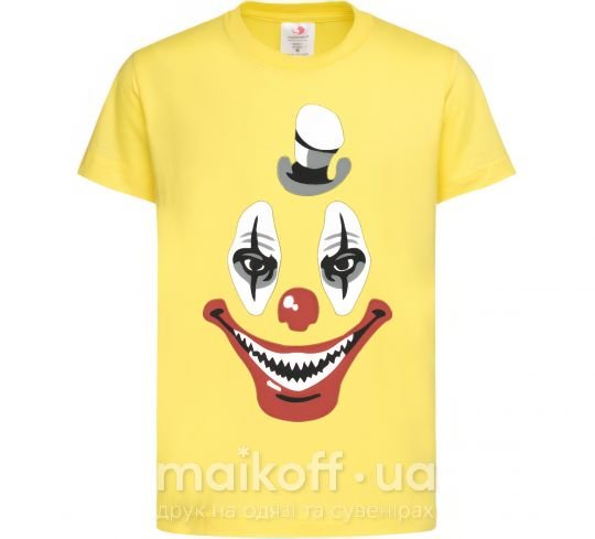 Дитяча футболка scary clown Лимонний фото