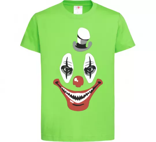 Детская футболка scary clown Лаймовый фото