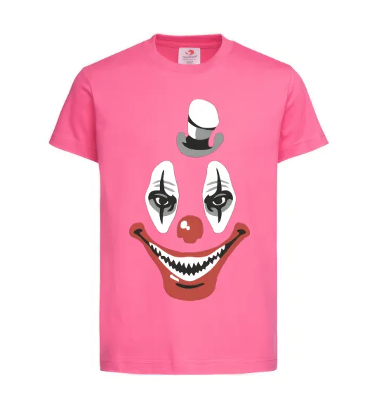 Детская футболка scary clown Ярко-розовый фото