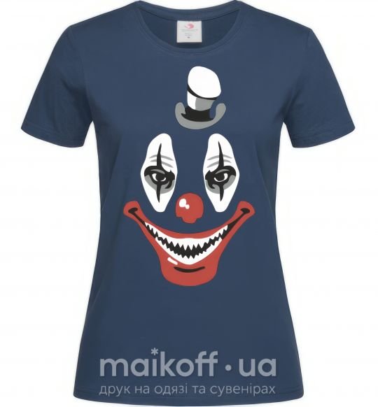 Женская футболка scary clown Темно-синий фото