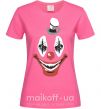 Женская футболка scary clown Ярко-розовый фото