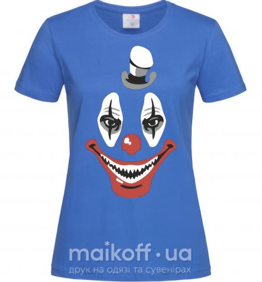Жіноча футболка scary clown Яскраво-синій фото