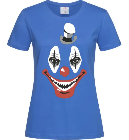 Женская футболка scary clown Ярко-синий фото