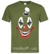 Мужская футболка scary clown Оливковый фото