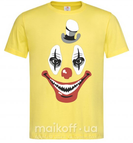 Мужская футболка scary clown Лимонный фото