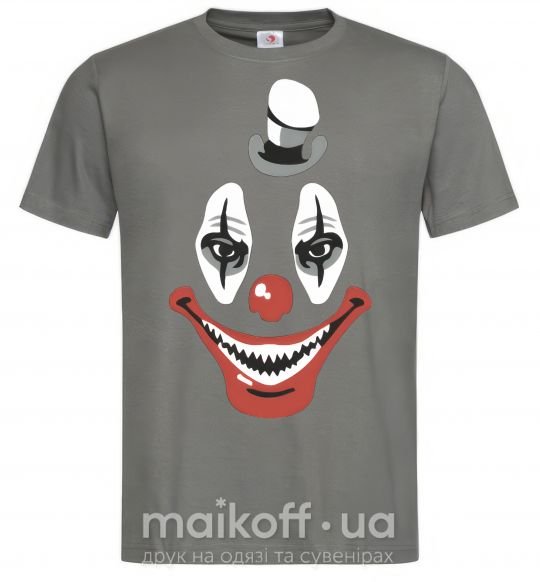 Чоловіча футболка scary clown Графіт фото